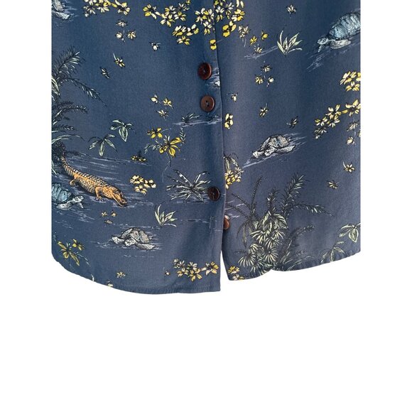 2/$30 ZARA Srpl Collection Large Long Sleeve Viscose Shirt  Botanical & Animal - Picture 6 of 14